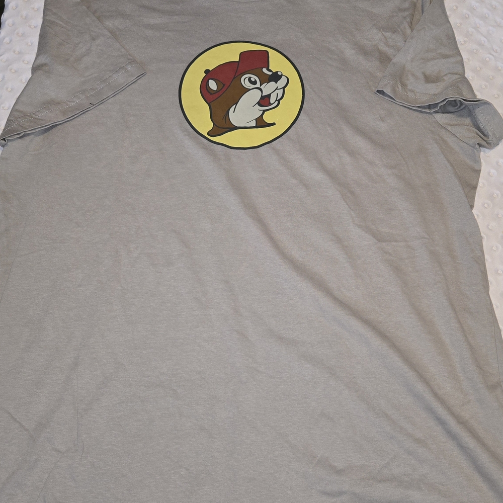Buccees Gray Logo Beaver Gas Station Truck T-shirt Adult‎ Size XL